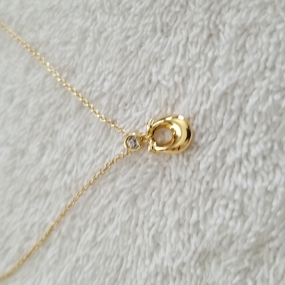 New COACH Chubby C Pendant Necklace - Picture 5 of 9